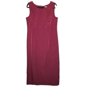 Sag Harbor Red Sheath Dress Size 14 Sleeveless